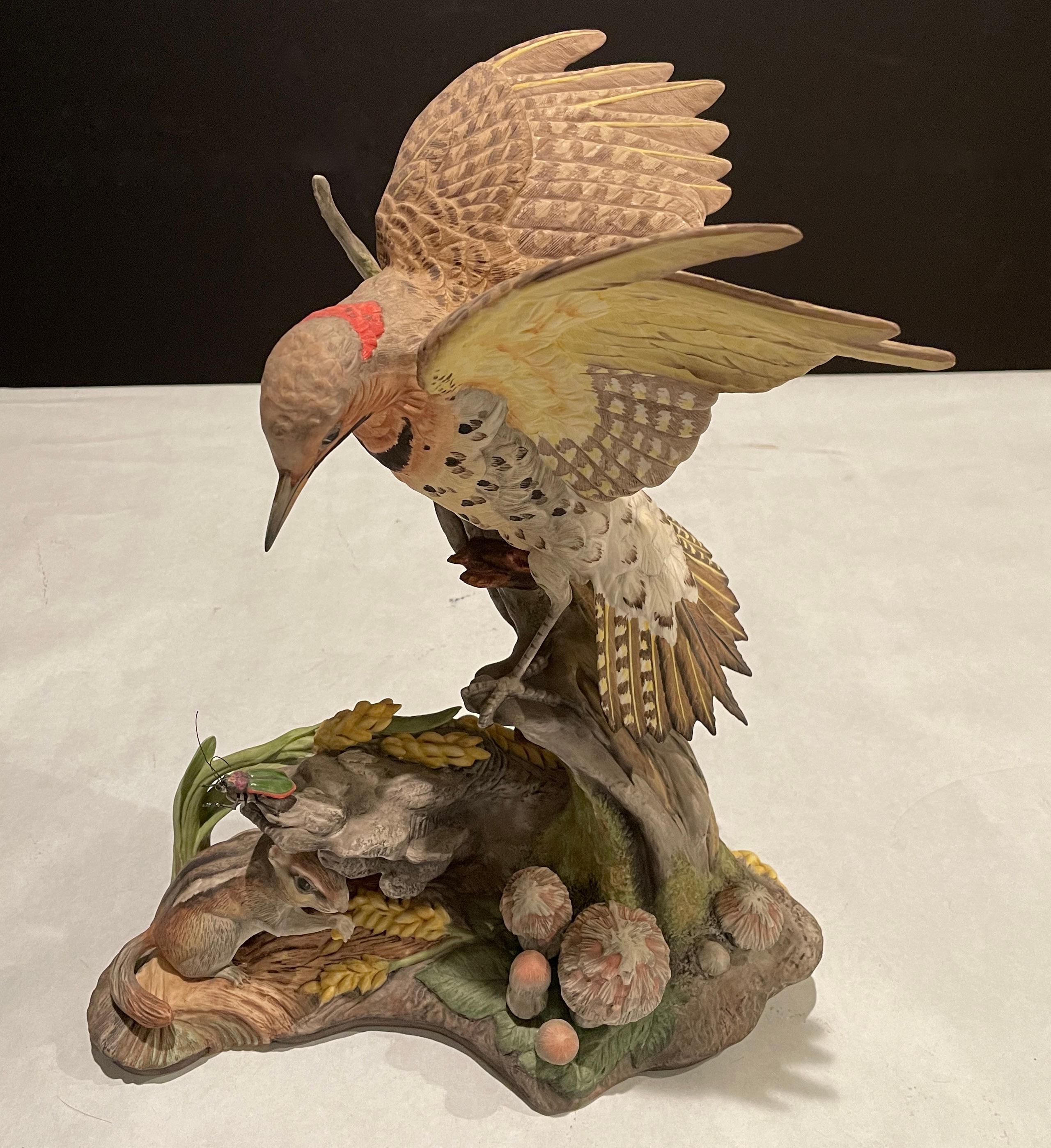 Hand-Painted Porcelain Bird, Yellow Shafted Flicker by Boehm, Limited Edition