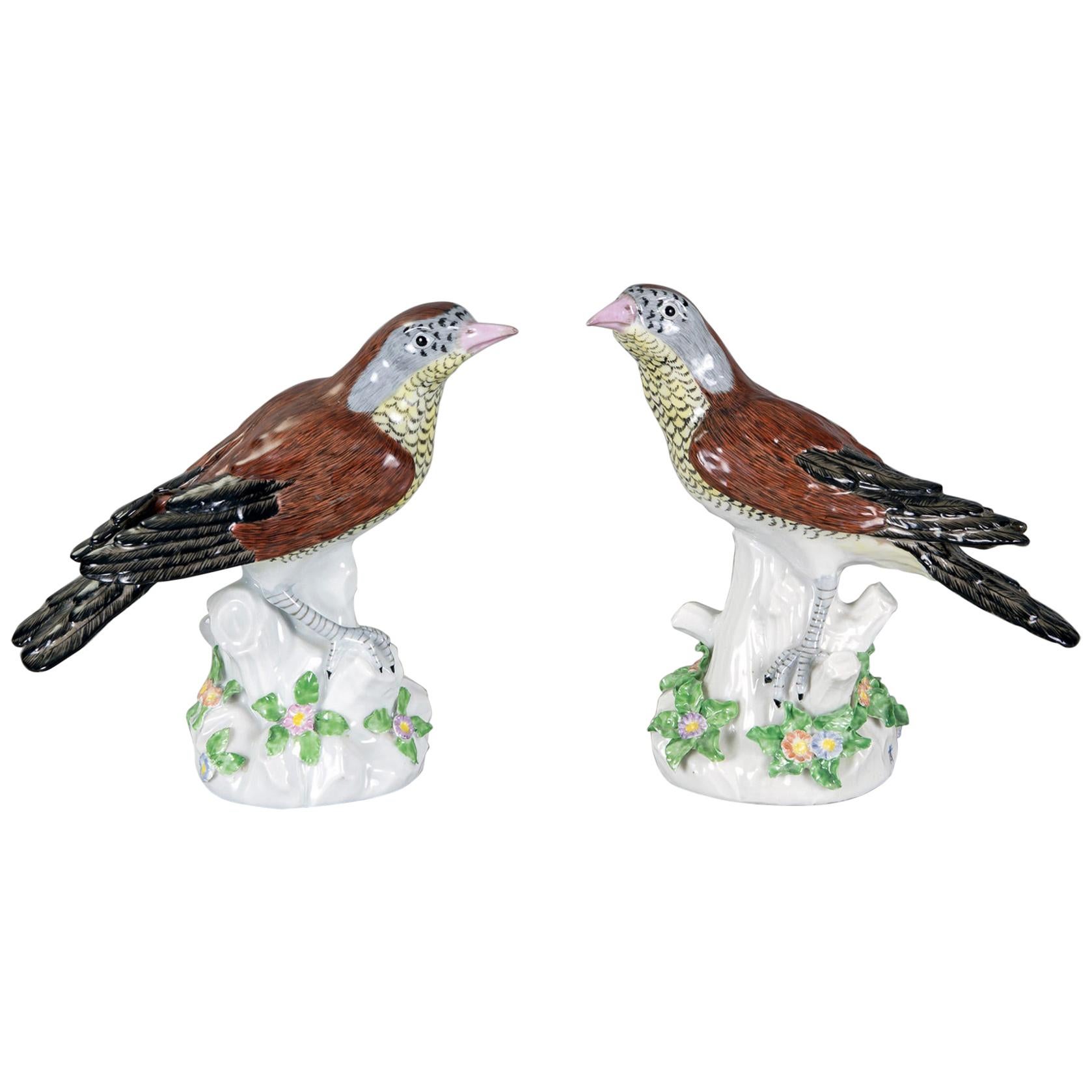 Porcelain Birds by Samson, Pair For Sale