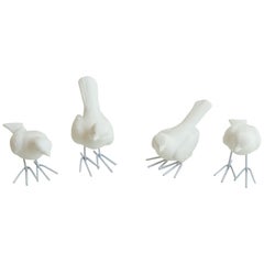 Porcelain Birds with Iron Legs Decoration