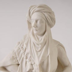 Statuetta in biscuit di porcellana "Uomo orientale", Svezia, Gustavsberg, anni '60-'70 del XIX secolo