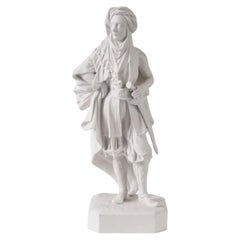 Statuetta in biscuit di porcellana "Uomo orientale", Svezia, Gustavsberg, anni '60-'70 del XIX secolo