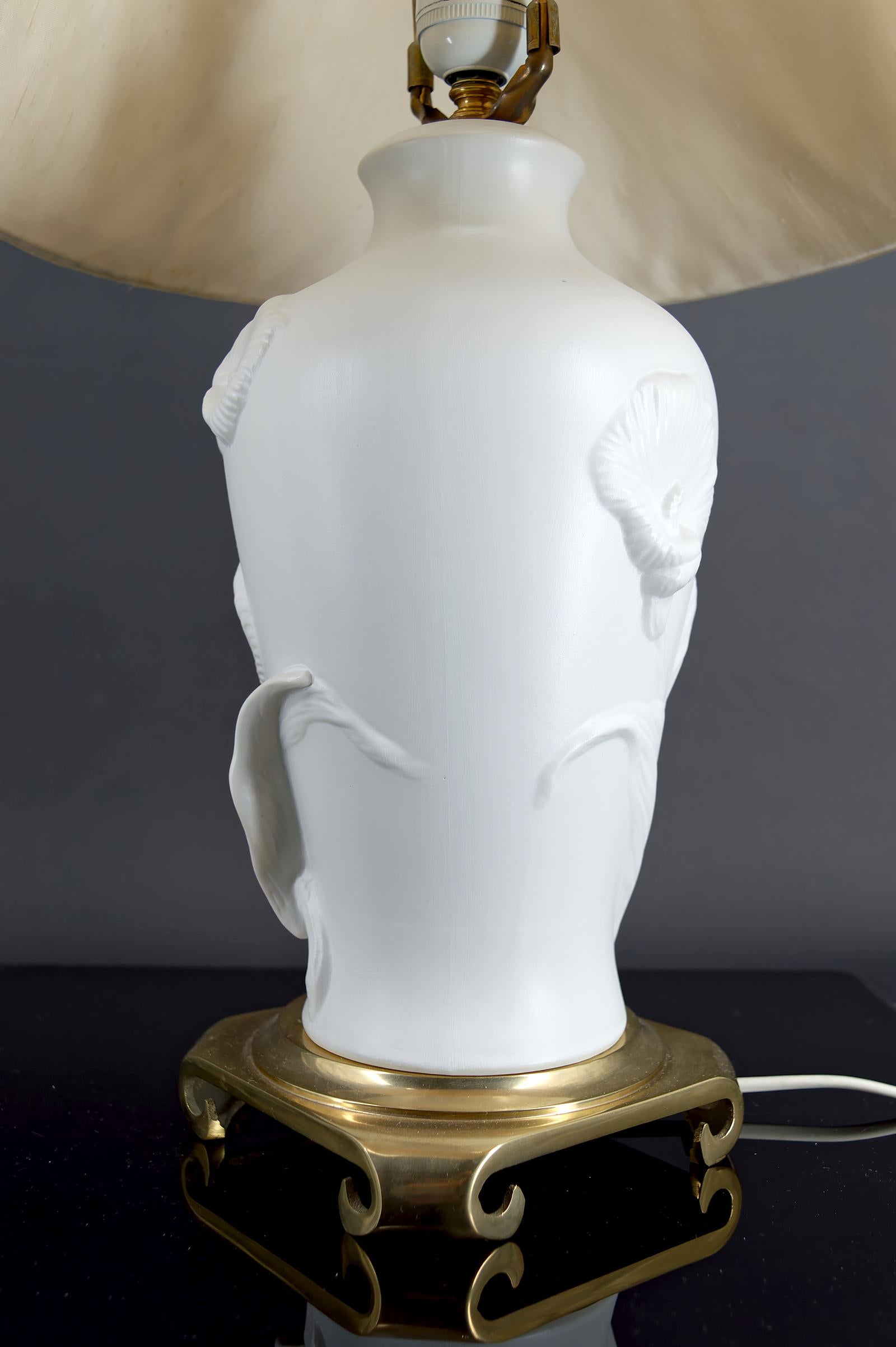 Lampe biscuit « Calla Lily » de Nicholas Berbenczy & Franklin Mint, 1986 en vente 2