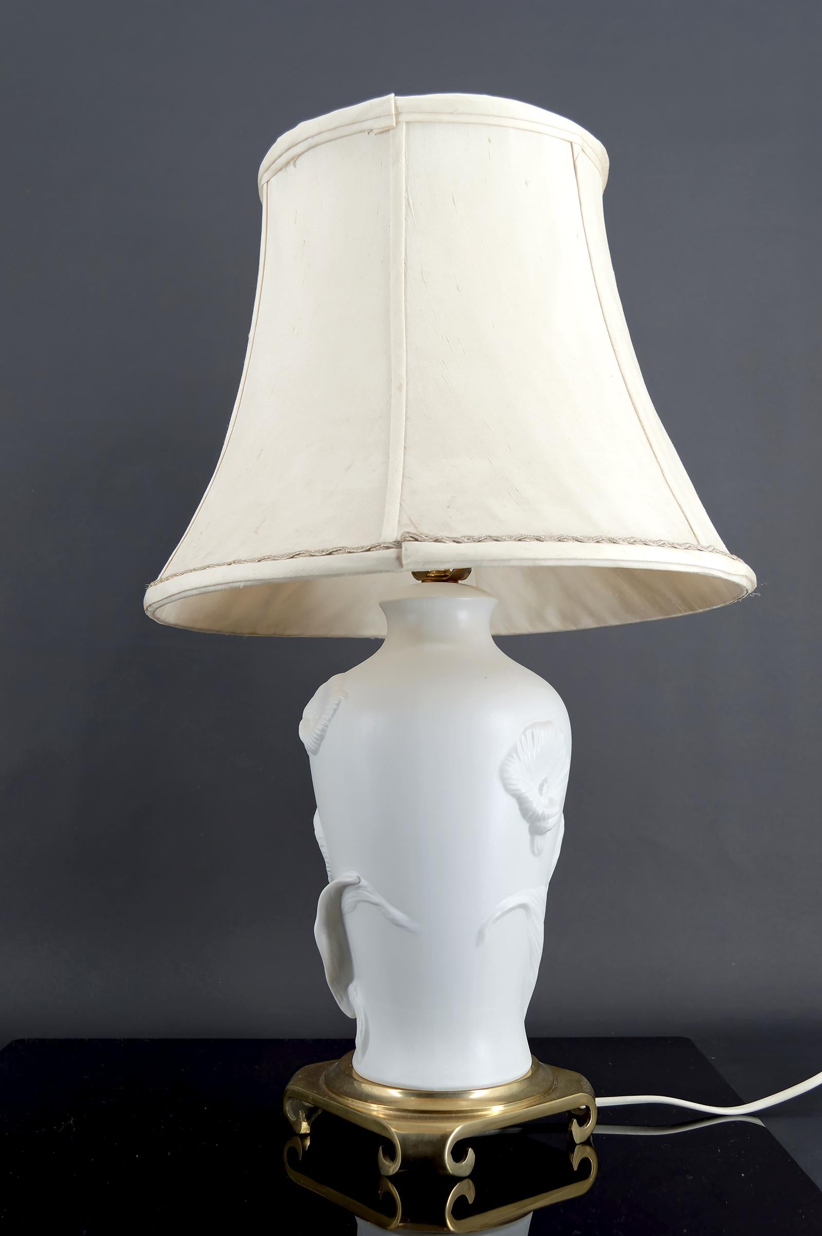 Moulage Lampe biscuit « Calla Lily » de Nicholas Berbenczy & Franklin Mint, 1986 en vente