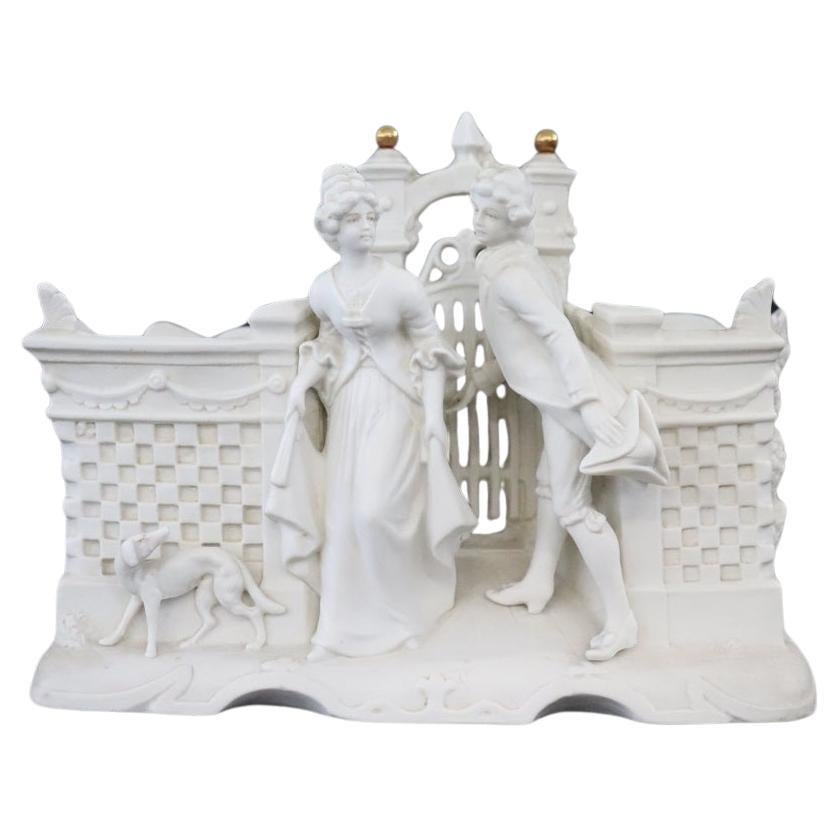 Porte-plume en biscuit de porcelaine