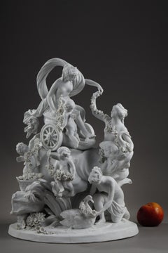 Porcelain Bisque "The Triumph of Beauty" After a Model of Sevres