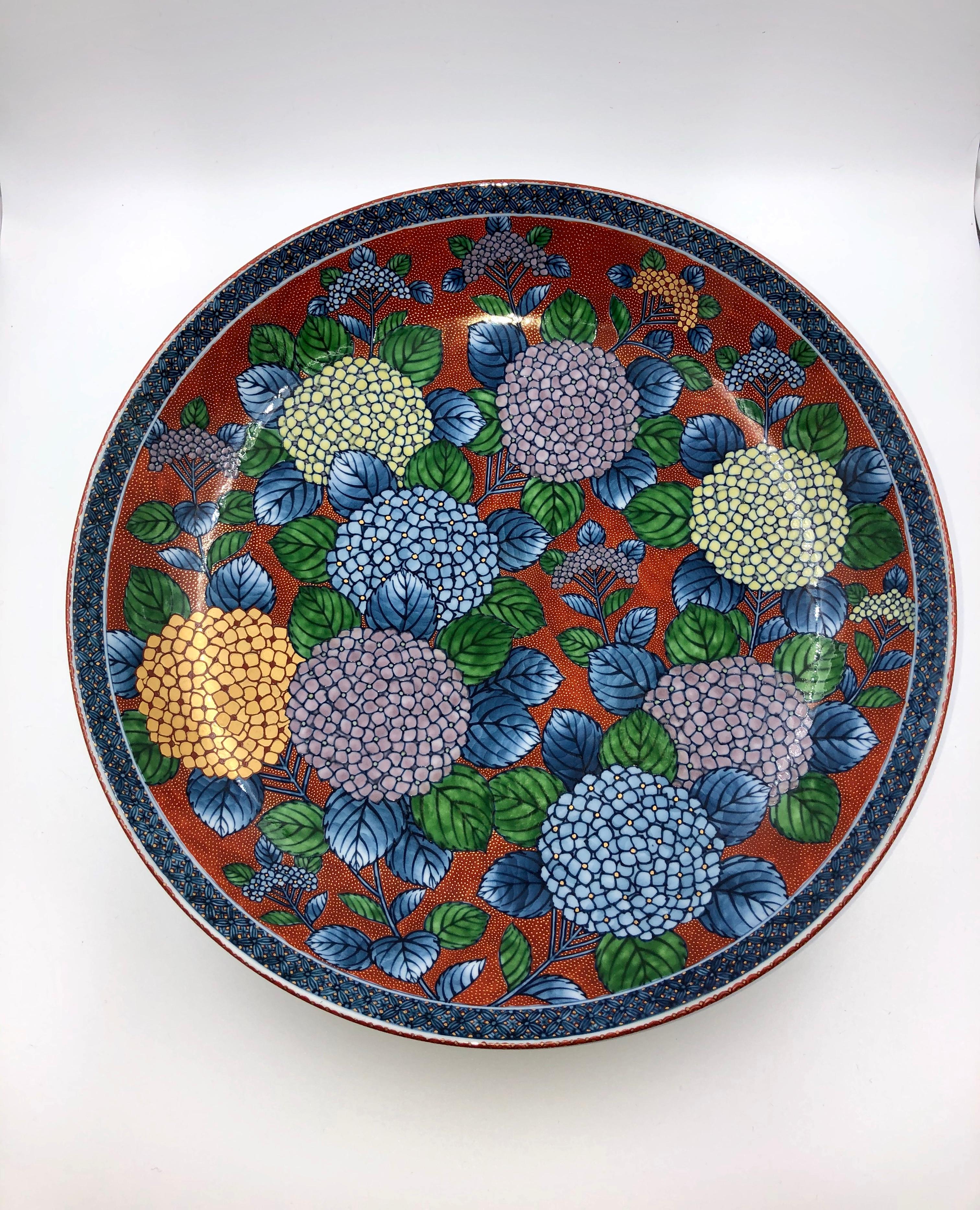 Japanische Porzellanschale Rot Lila Blau von zeitgenössischem Meisterkünstler (21. Jahrhundert und zeitgenössisch) im Angebot