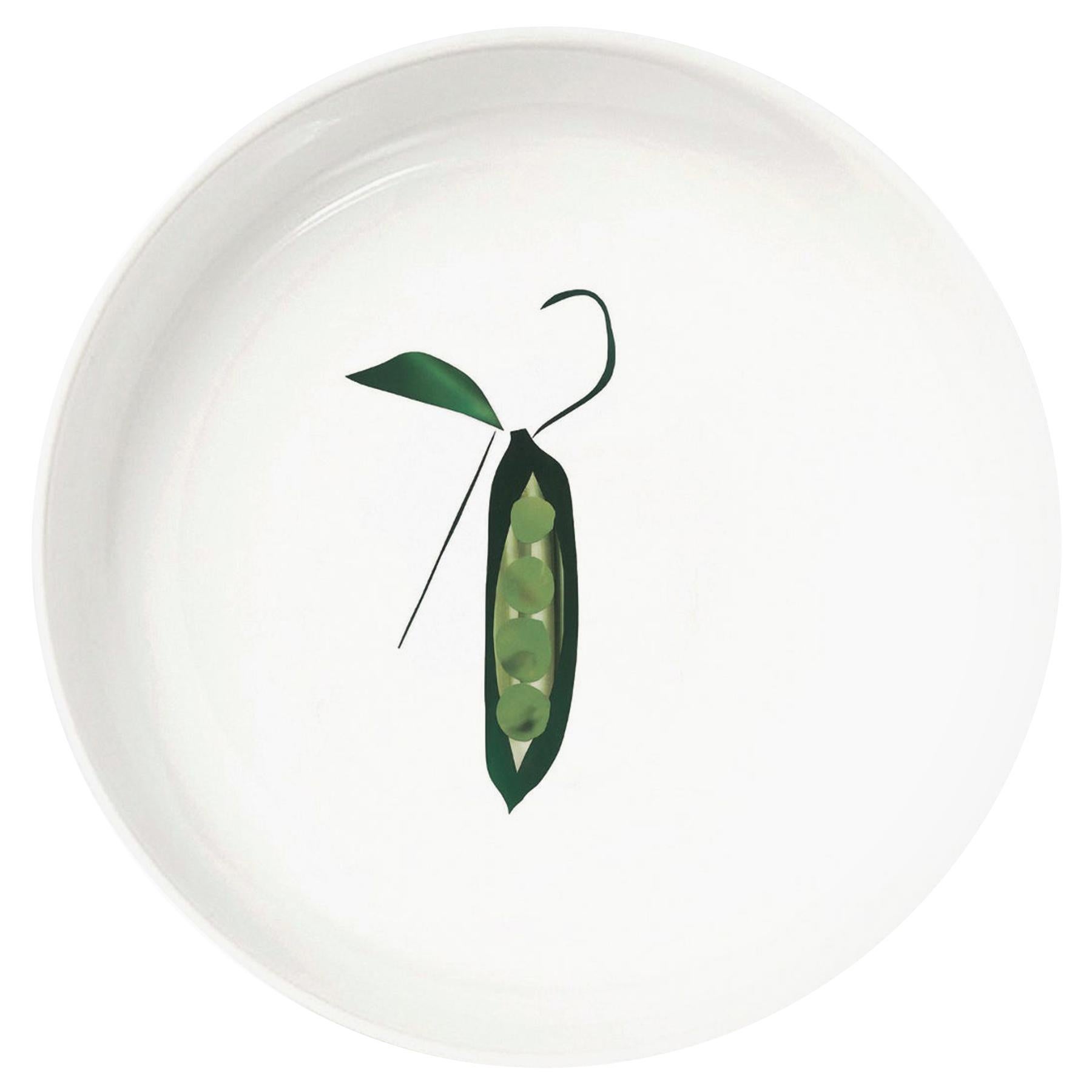 Porcelain Bowl by the French Chef Alain Passard Model "Peas" For Sale