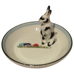 Porcelain Bowl Hand Painted Easter Rabbit Figure Sofina Boutique Kitzbuehel