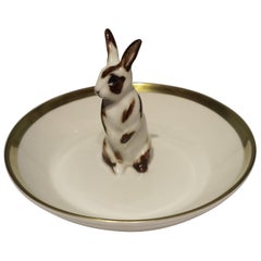 Porcelain Bowl Hand Painted Easter Rabbit Figure Sofina Boutique Kitzbuehel