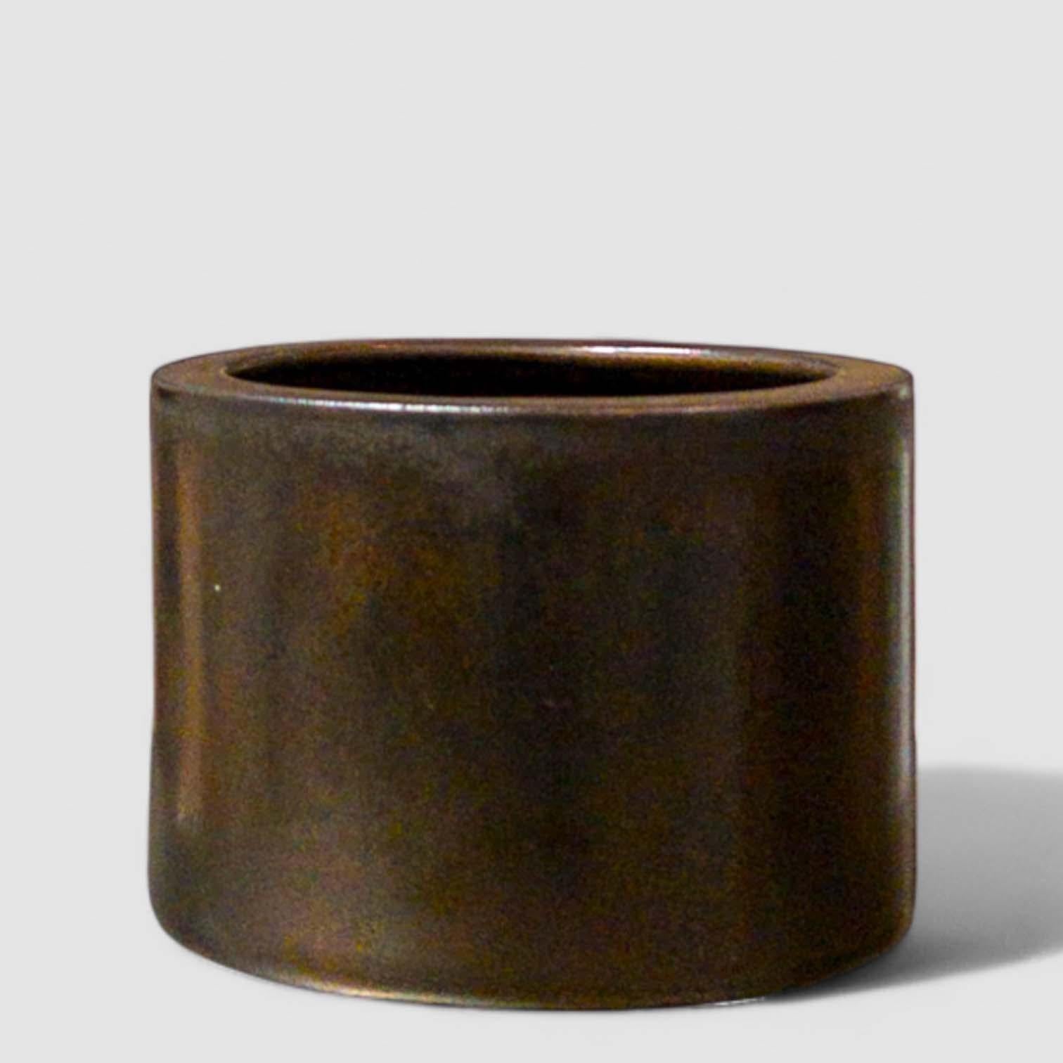 Ciotola in porcellana con smalto di bronzo di Jan van der Vaart, 1969-1975 in vendita 1