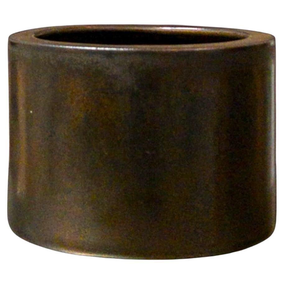 Ciotola in porcellana con smalto di bronzo di Jan van der Vaart, 1969-1975 in vendita