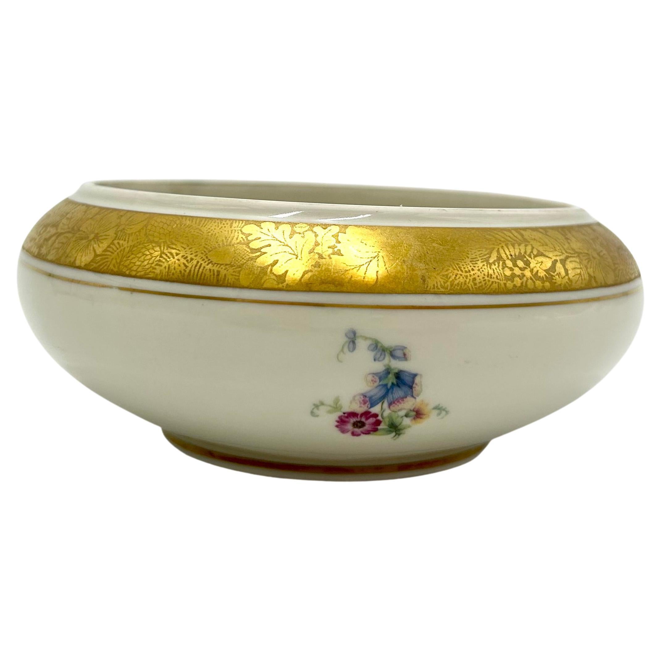 Porcelain Bowl with Gilding, Rosenthal, Germany, 1949 For Sale