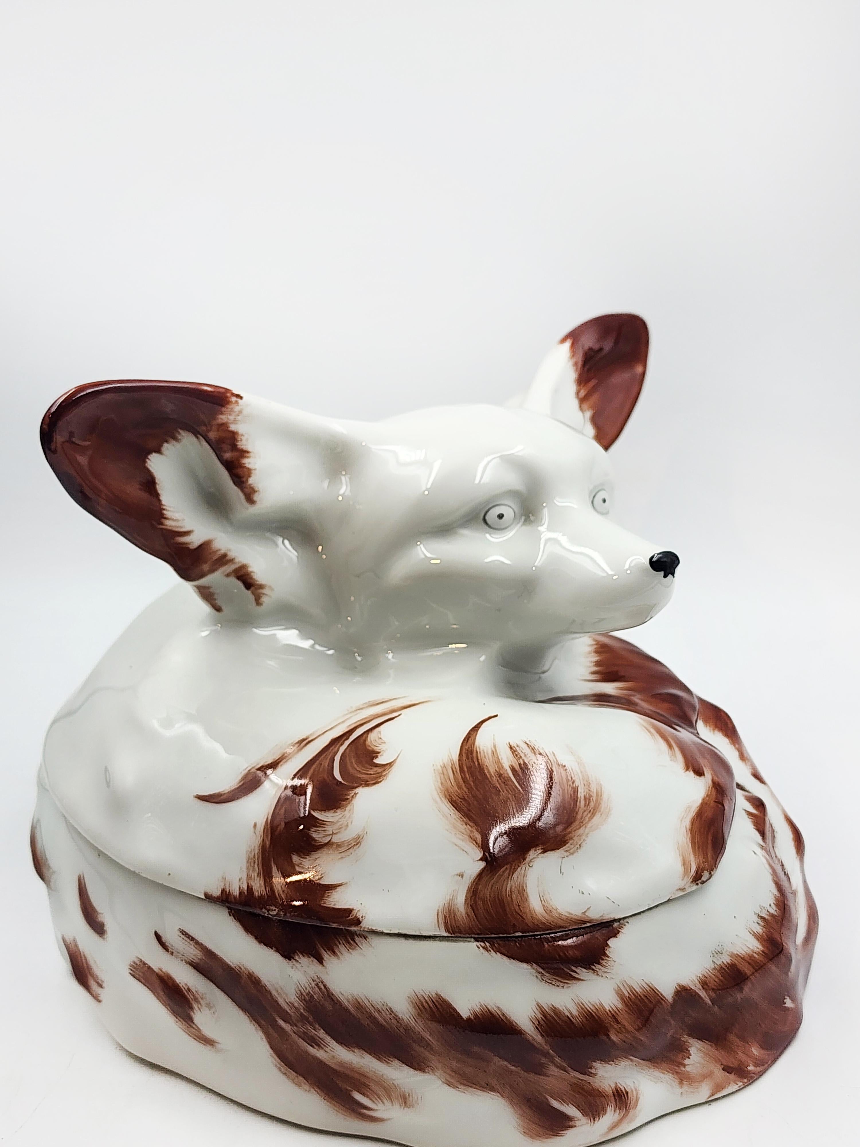 Swiss Porcelain box by Édouard-Marcel SANDOZ For Sale