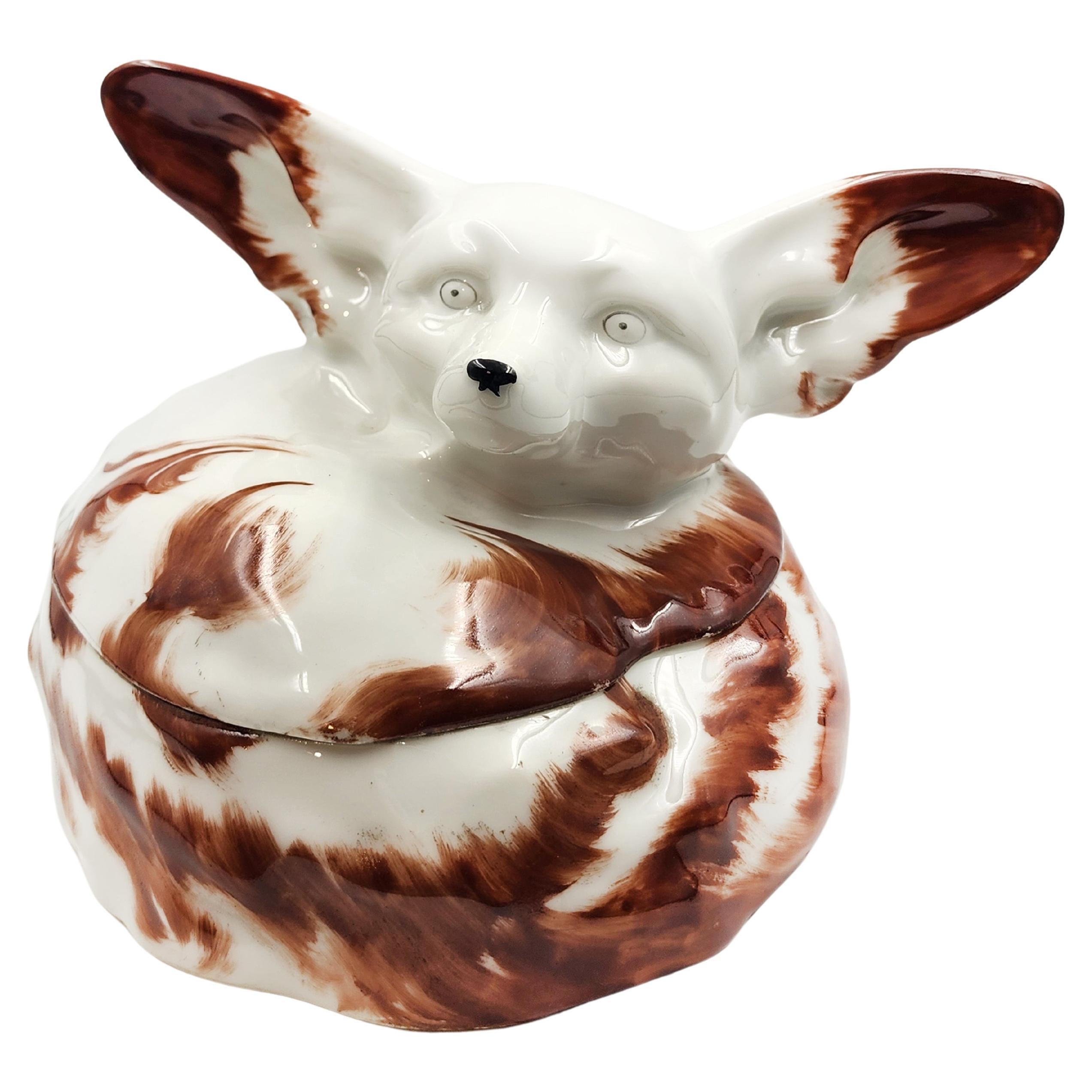 Porcelain box by Édouard-Marcel SANDOZ For Sale