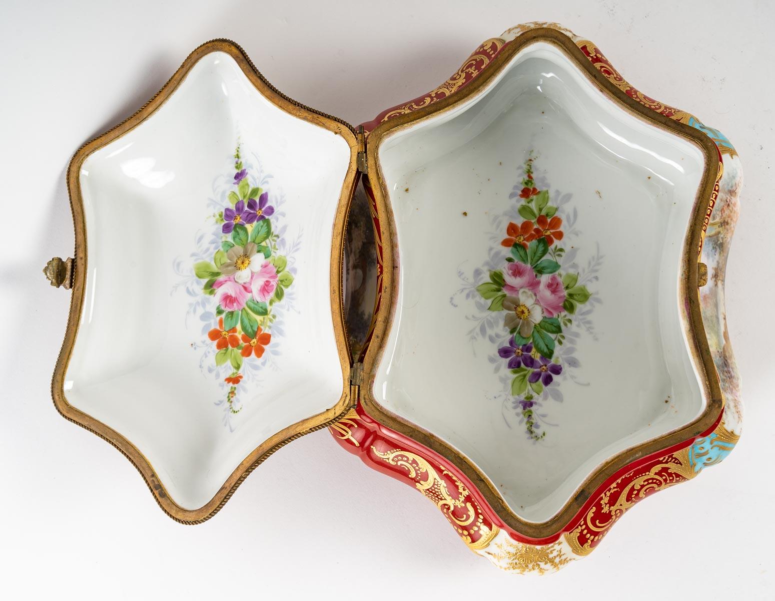 French Porcelain Box by Sèvres, 19th Century
