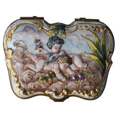 Antique Porcelain Box Italian Capodimonte XIXth Century.