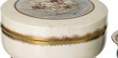 Porcelain - Box with lid and inkwell - 19th century