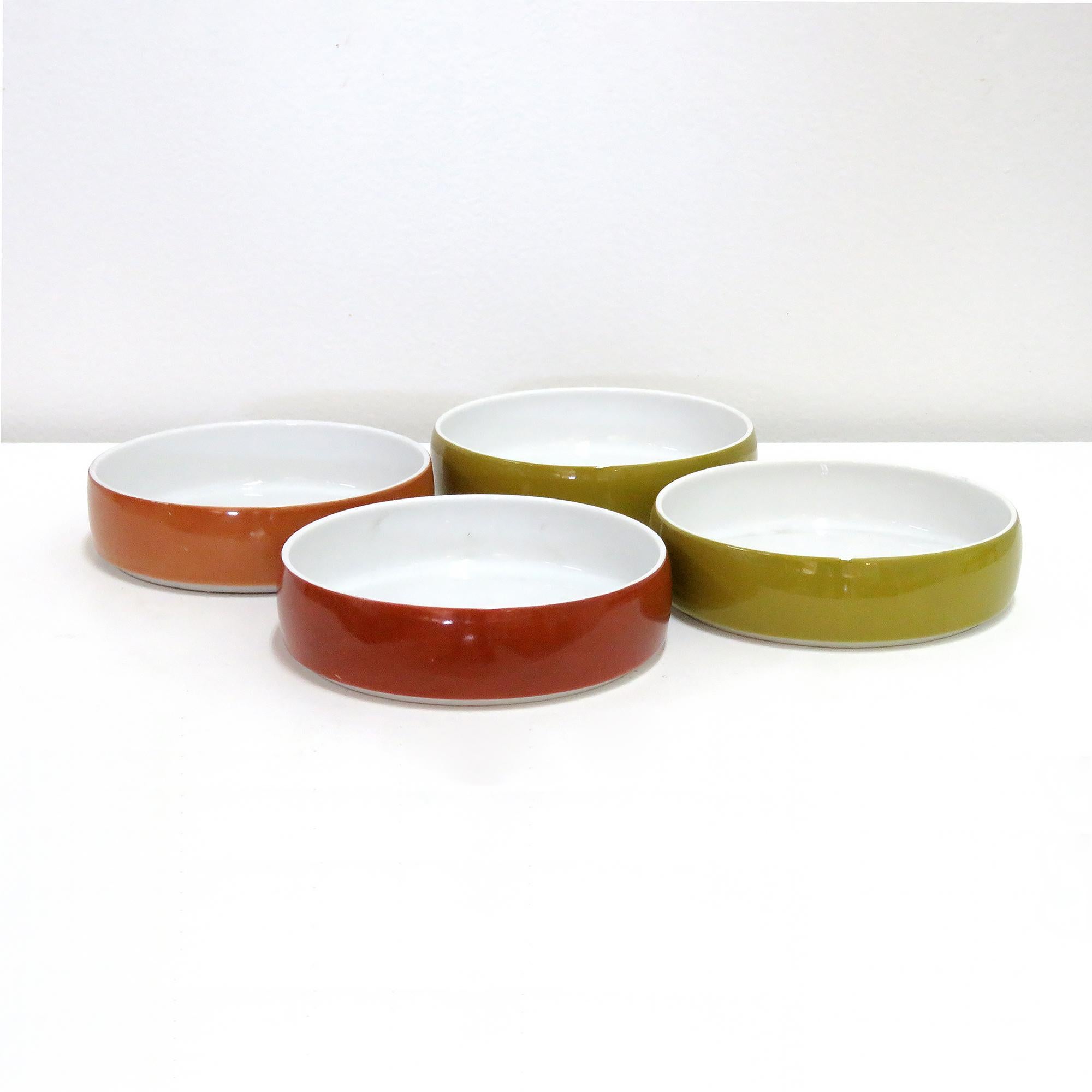 Post-Modern Porcelain Breakfast Bowls 'Chromatics' by Arzberg, 1971 For Sale