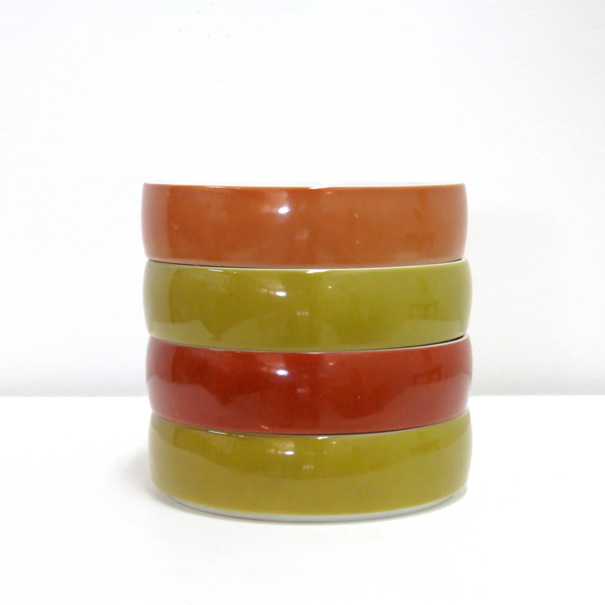 German Porcelain Breakfast Bowls 'Chromatics' by Arzberg, 1971 For Sale