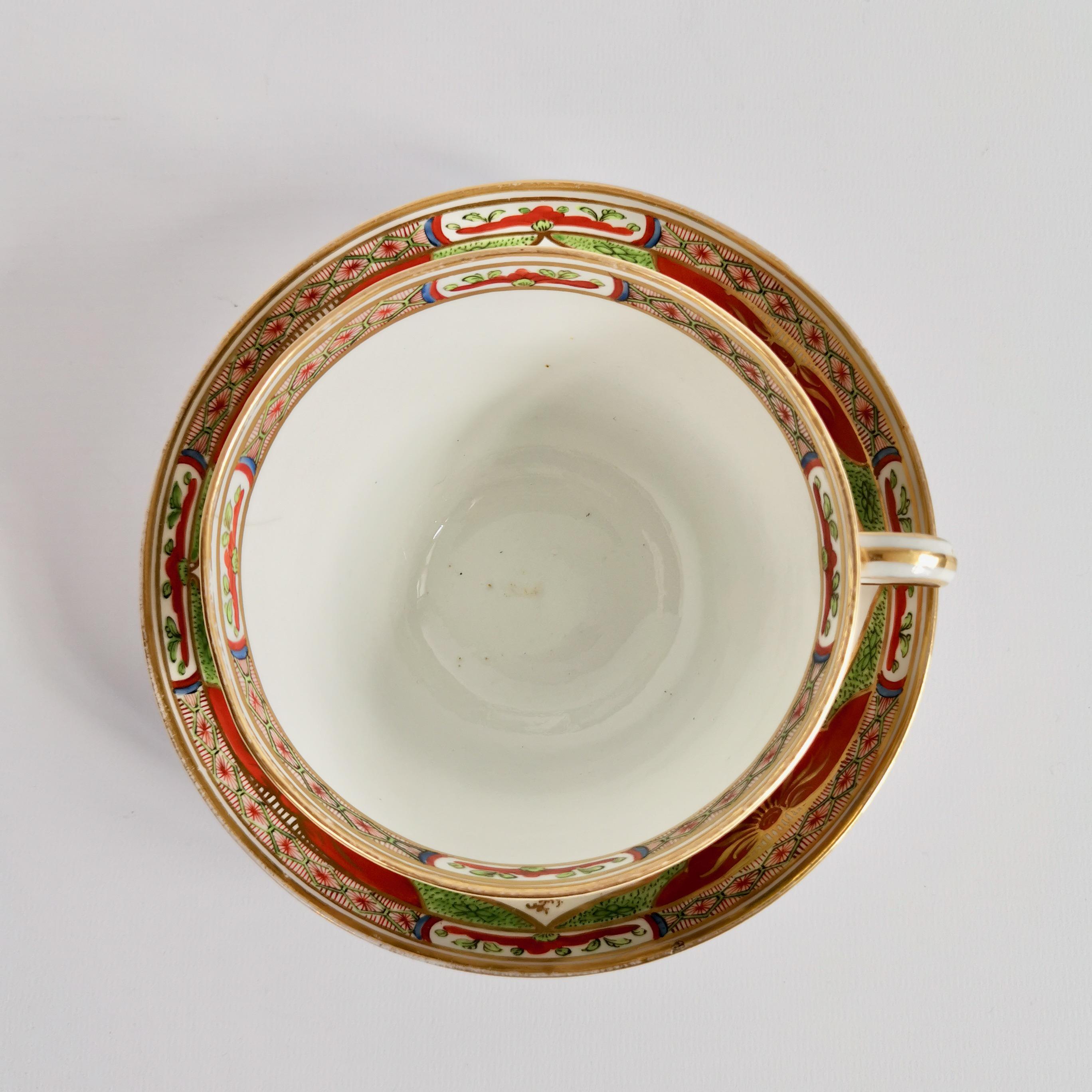 Porcelain Breakfast Cup Chamberlains Worcester, Dragons in Compartments 7