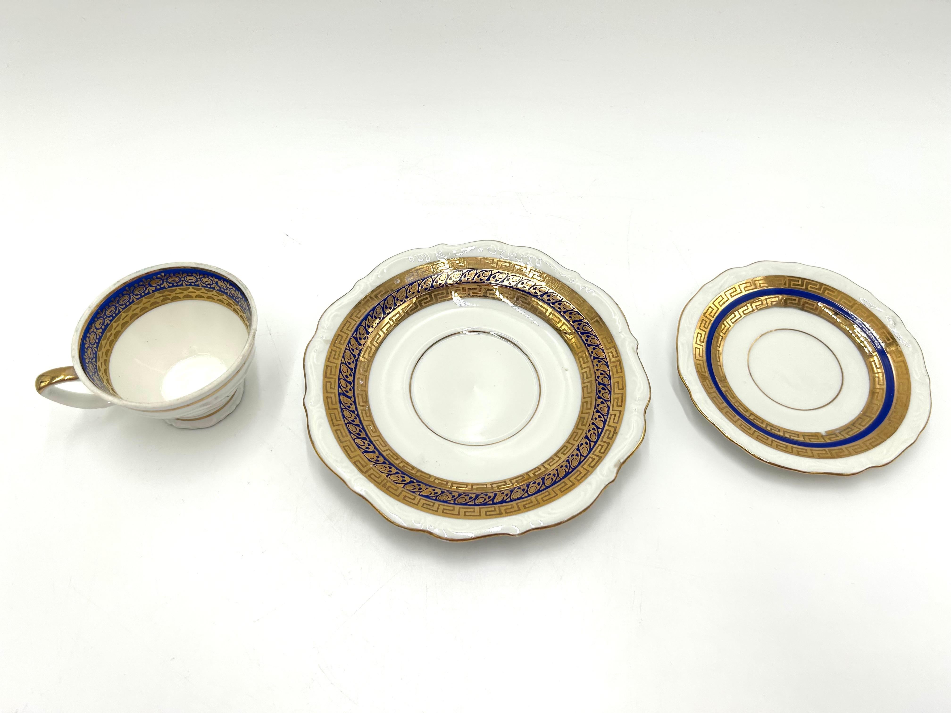 Polish Porcelain Breakfast Trio - Cup, Bogucice, Poland, 1960s For Sale