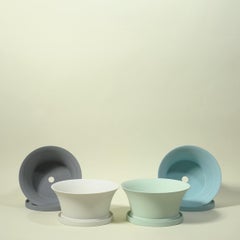 Vaschetta per lampadine in porcellana in Denim opaco