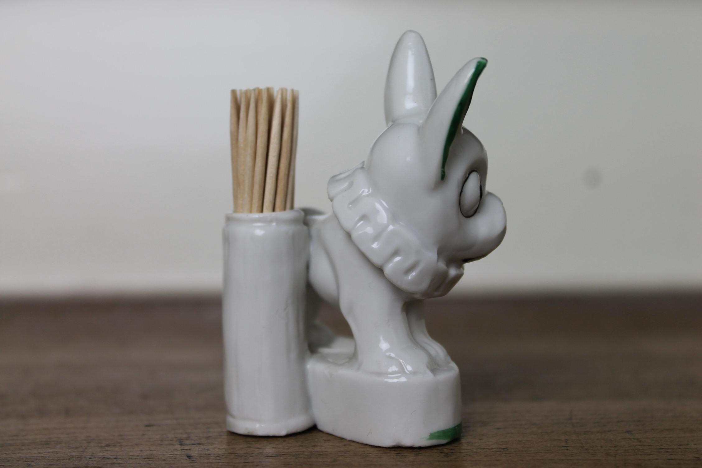 Porcelain Bulldog Toothpick Holder, Early 20th Century, Germany 3