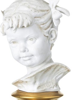 Porcelain - Bust of a girl - Capodimonte - 19th century