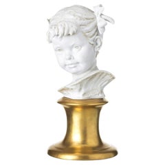 Porcelain - Bust of a girl - Capodimonte - 19th century
