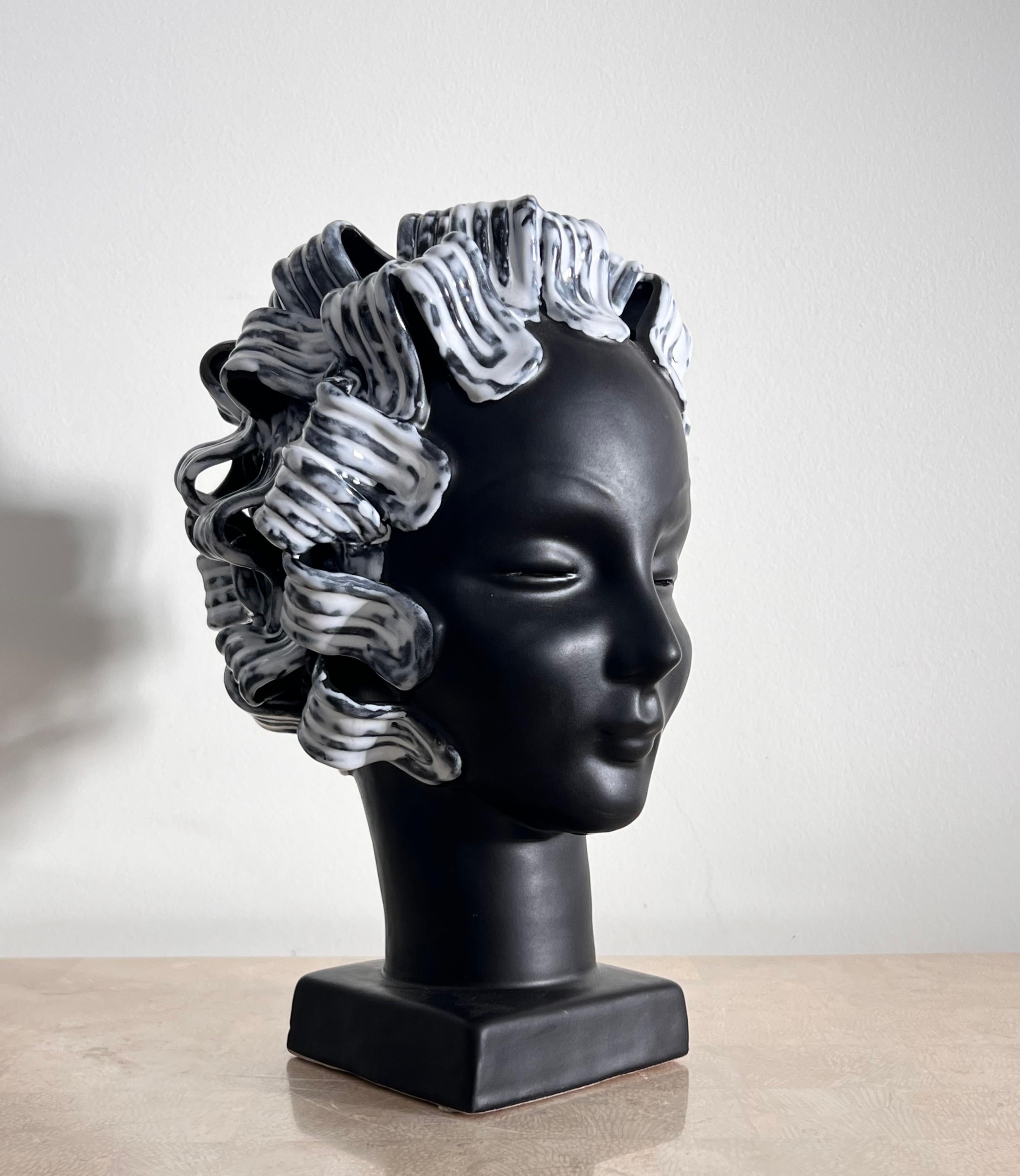 Porcelain Bust of a Woman After Medusa, Late 20th Century For Sale 7