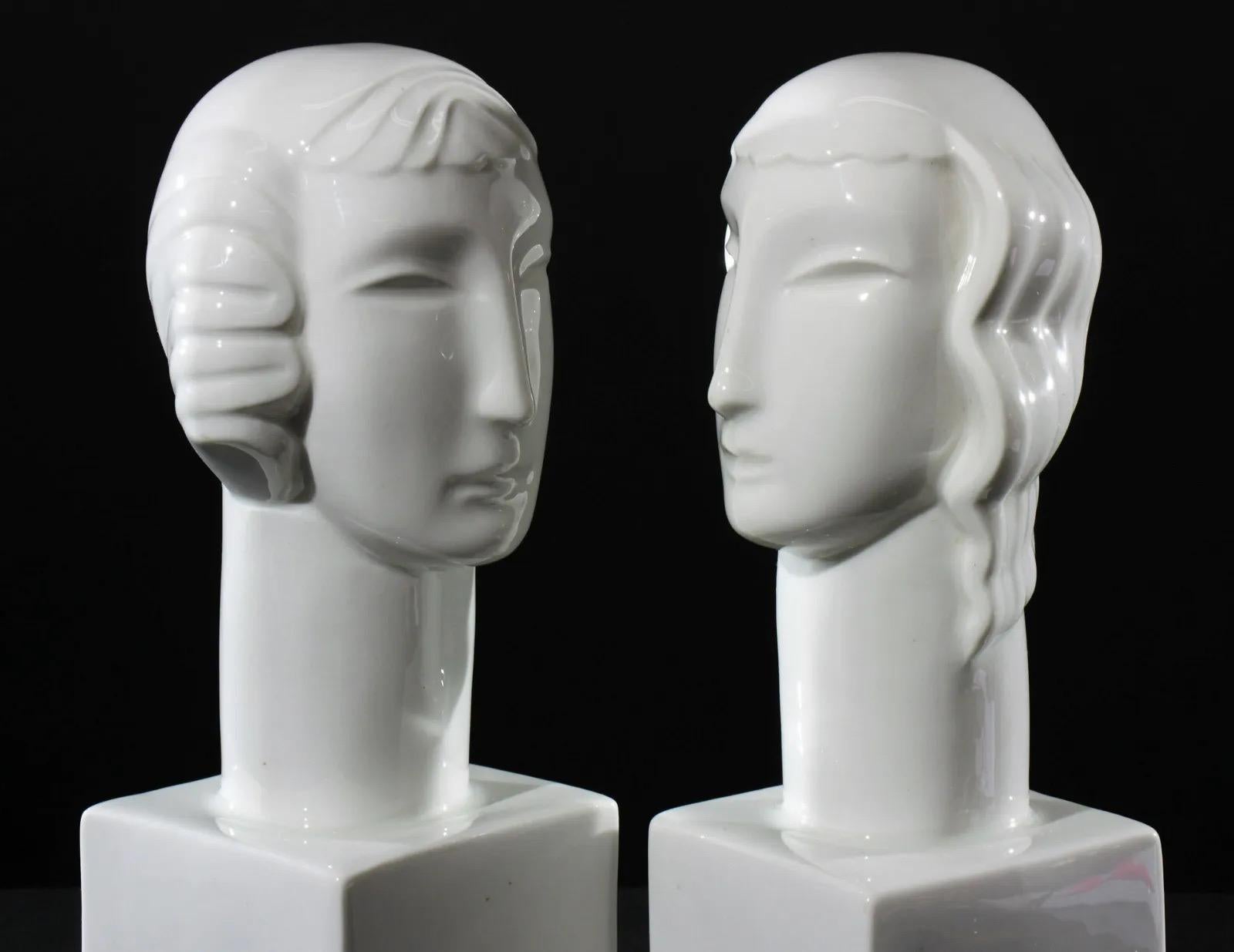 Porcelain Busts by Geza de Vegh for Lamberton Scammell 2