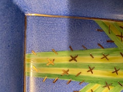 Vassoio portagioie in porcellana con cactus di Hilton McConnico, Francia, anni '80