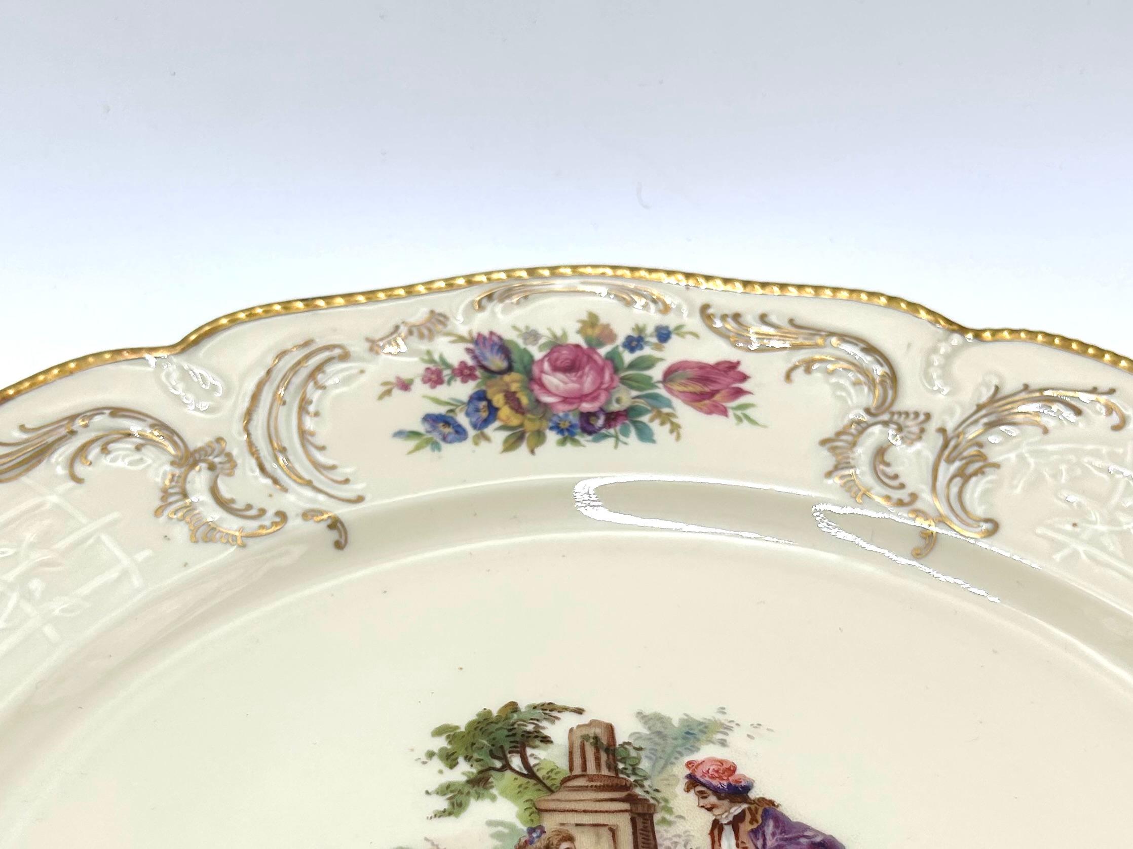 Mid-20th Century Porcelain Cake Plate, Rosenthal Sanssouci, Germany, 1946