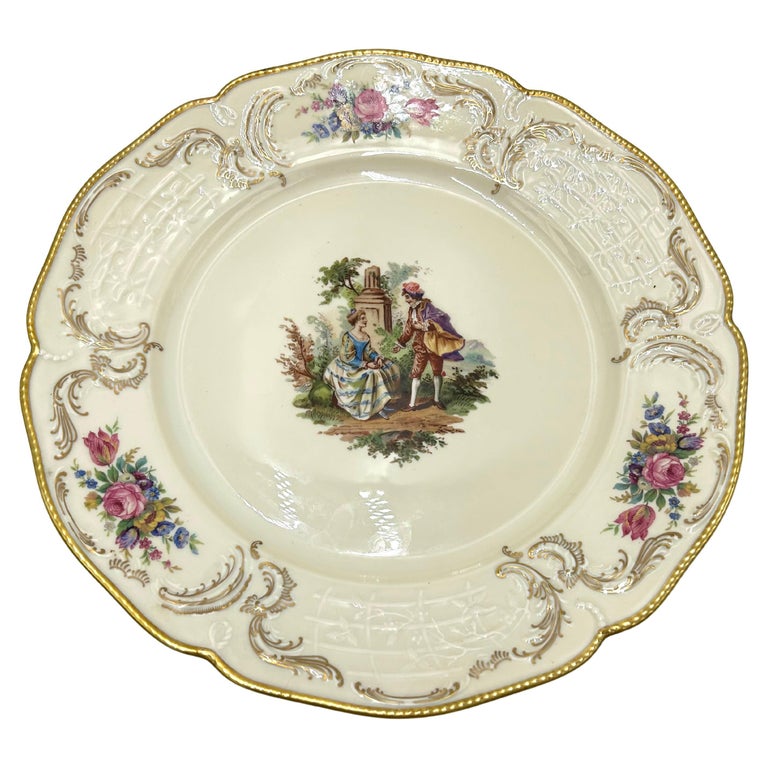 Porcelain Cake Plate, Rosenthal Sanssouci, Germany, 1946 at 1stDibs