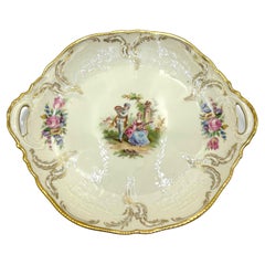 Assiette à gâteau en porcelaine, Rosenthal Sanssouci, Allemagne, 1949.