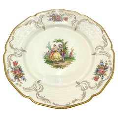 Assiette à gâteau en porcelaine, Rosenthal Sanssouci, Allemagne, 1949.