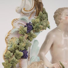 Candelabro de porcelana «Alegoría: otoño», Alemania, de Meissen