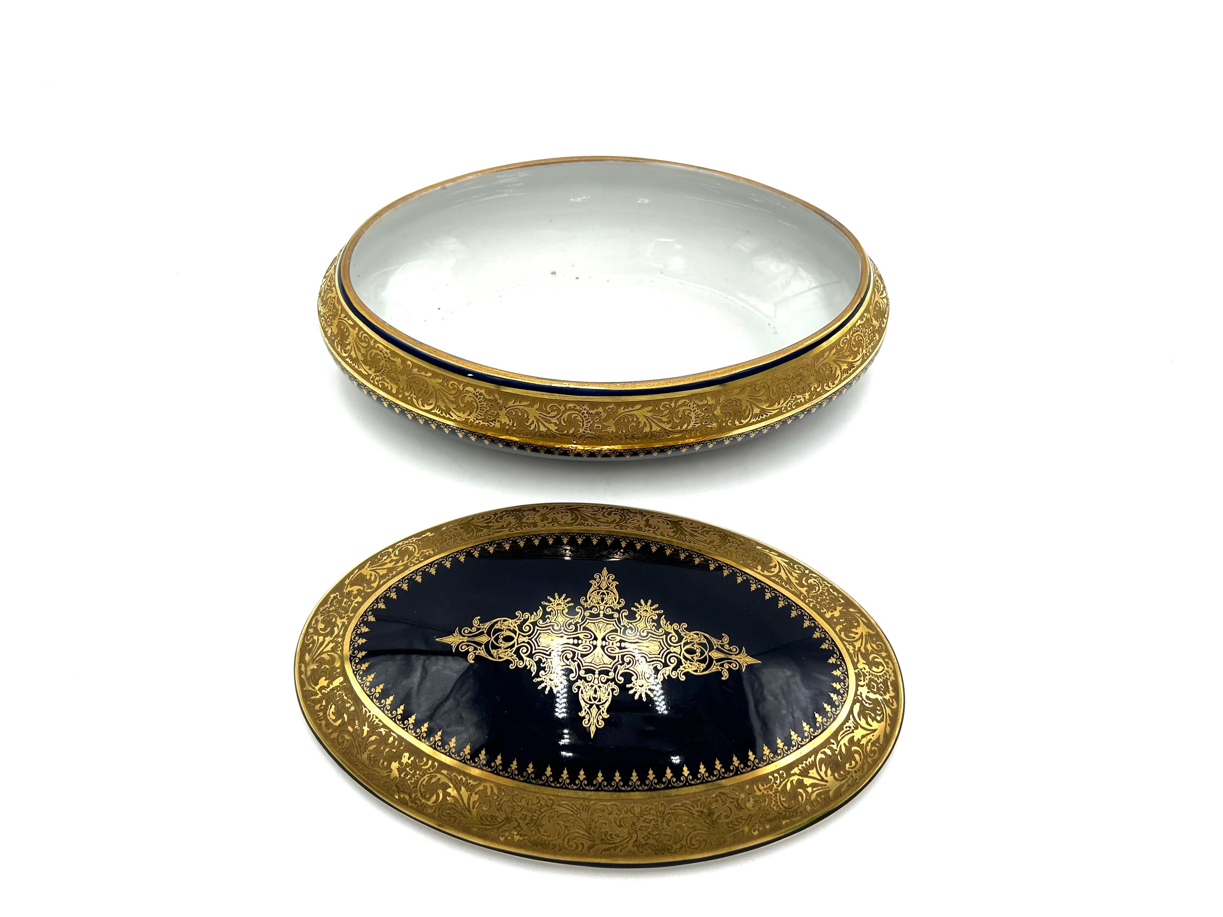 French Provincial Porcelain Casket, Limoges, France, Early 20th Century