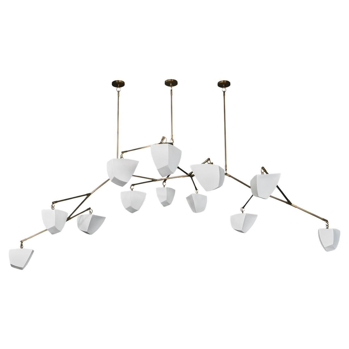 Porcelain Cassiopeia 13: Three Stem Chandelier, handmade by Andrea Claire Studio