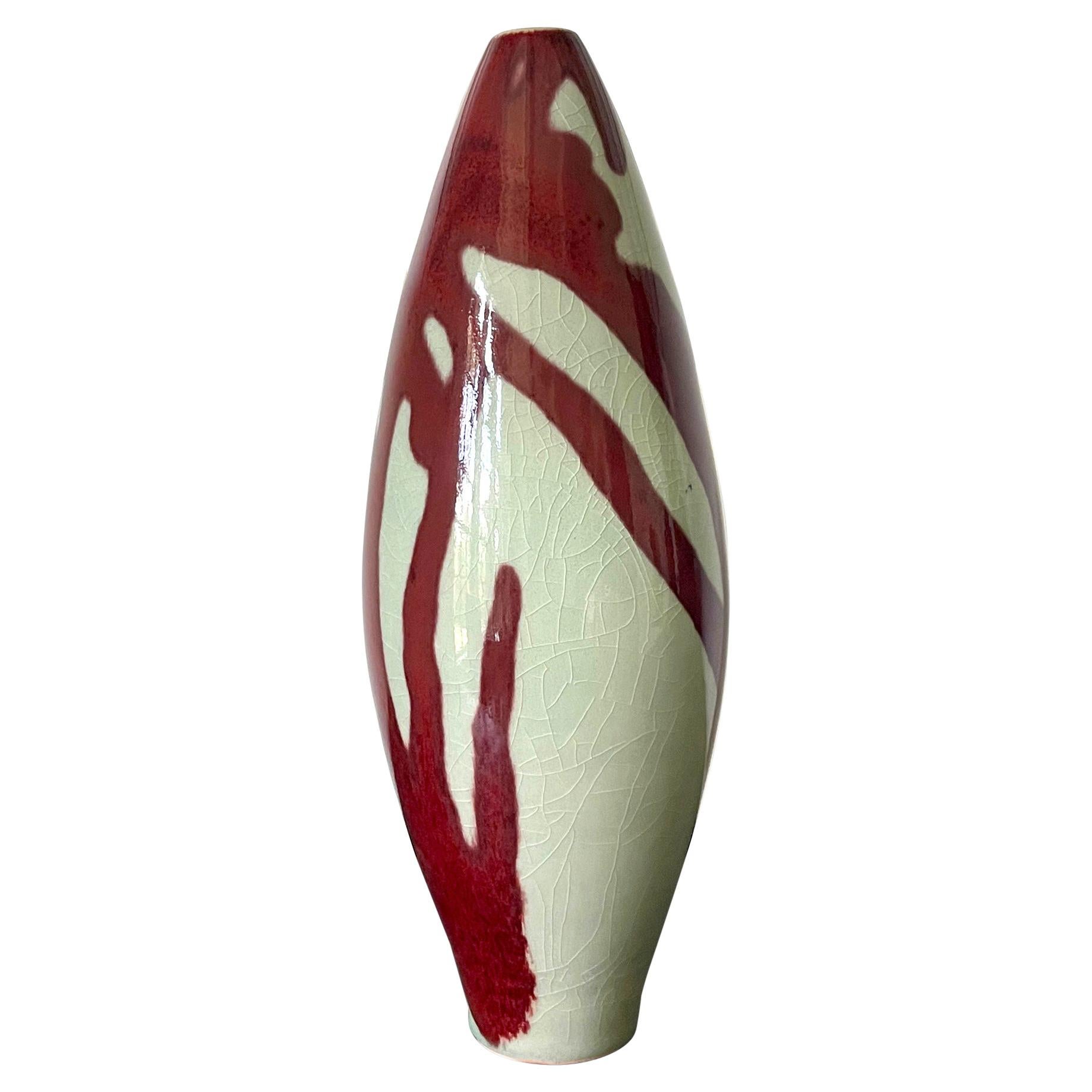 Porcelain Celadon Vase with Copper Glaze by Brother Thomas Bezanson