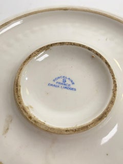 Porcelain Center Table or Trivet, in Limoges Cèramic, Made in France, circa 1960