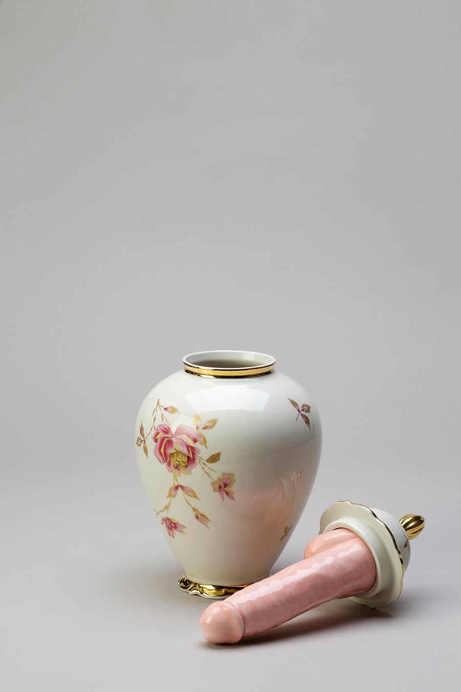 Italian Porcelain & Ceramic Sculptural Vase Italy Contemporary, 21st Century