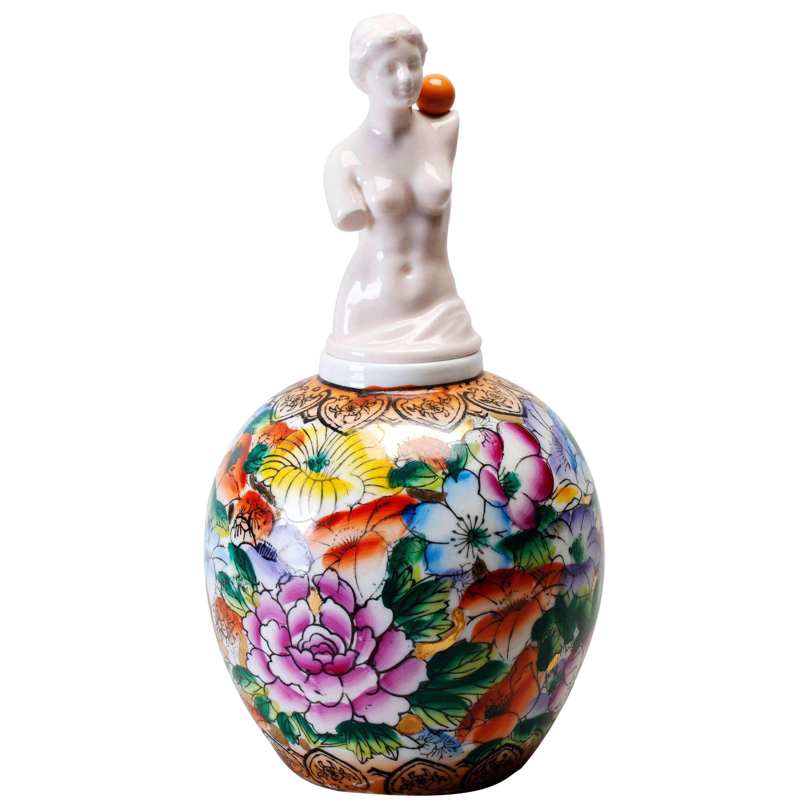 Porcelain & Ceramic Sculptural Vase Italy Contemporary, 21st Century For Sale