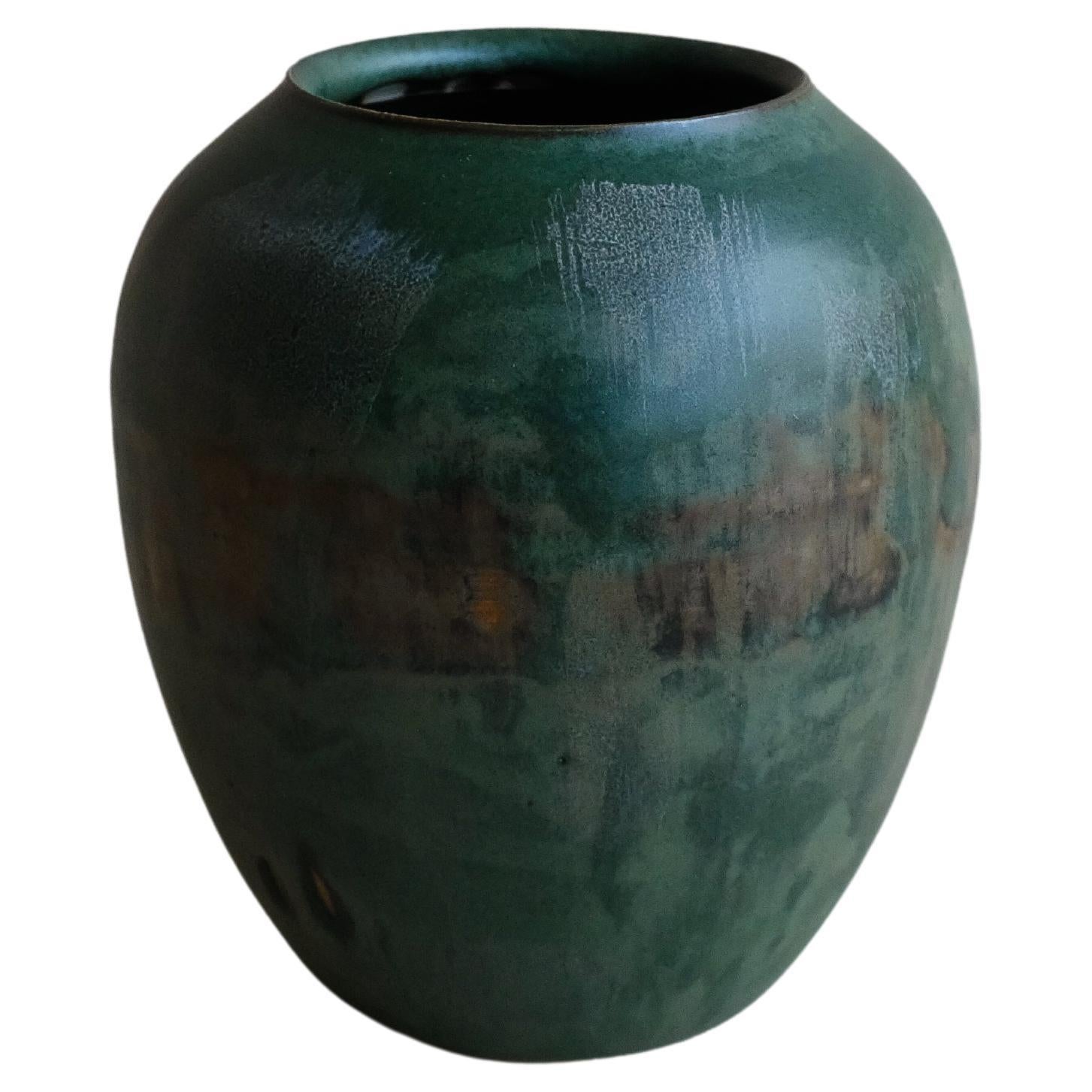 Porzellan-Keramikvase – Keramikvase mit hoher Feuergas-Glasur – Vietnamesisch – Design  im Angebot