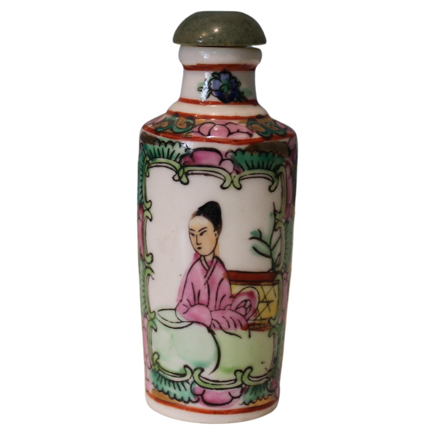 Botella de rapé china de porcelana