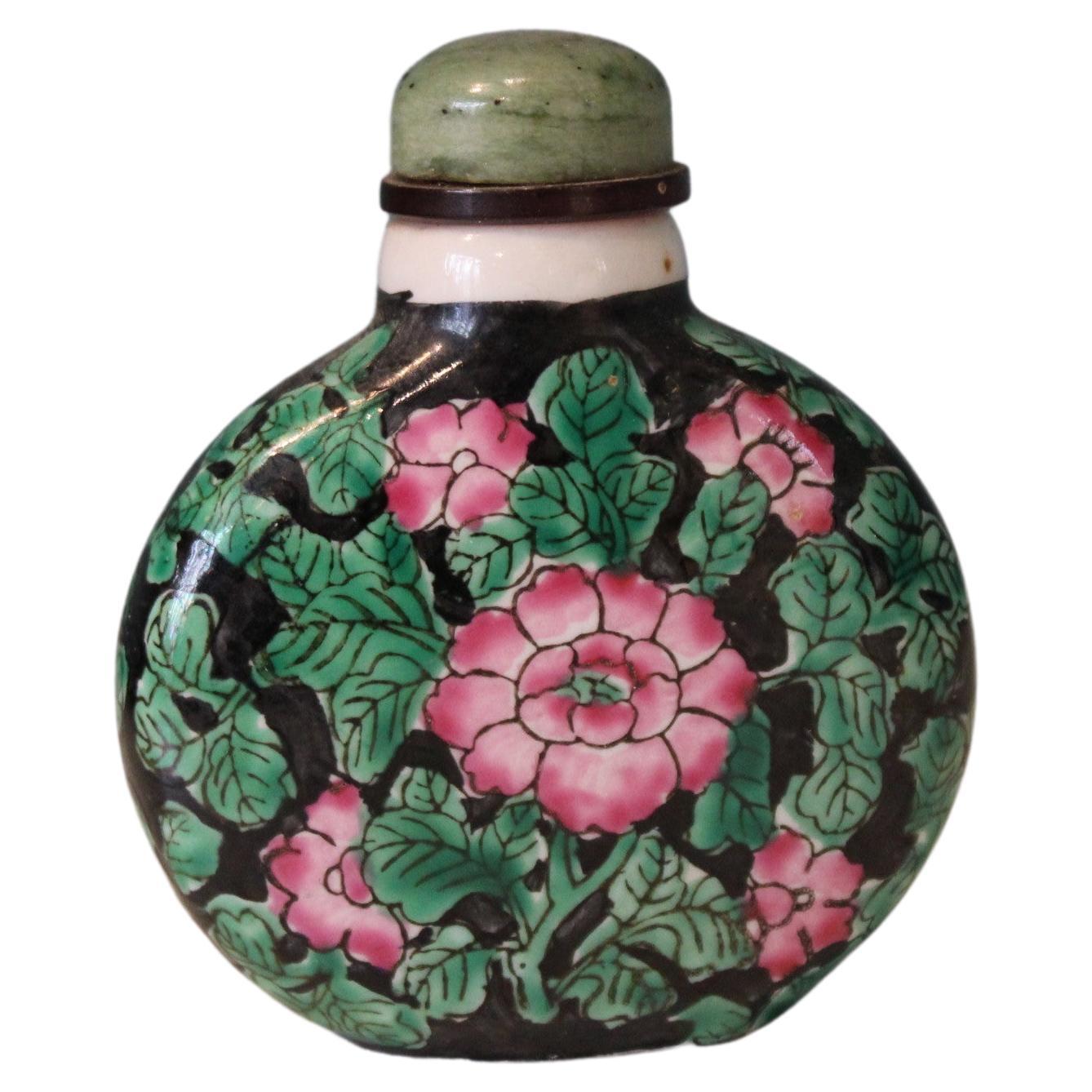Botella de rapé china de porcelana