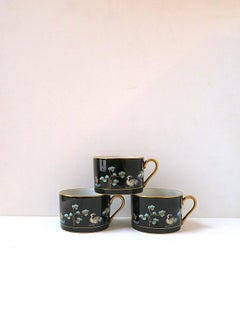 Porcelain Chinoiserie Coffee Tea Cups