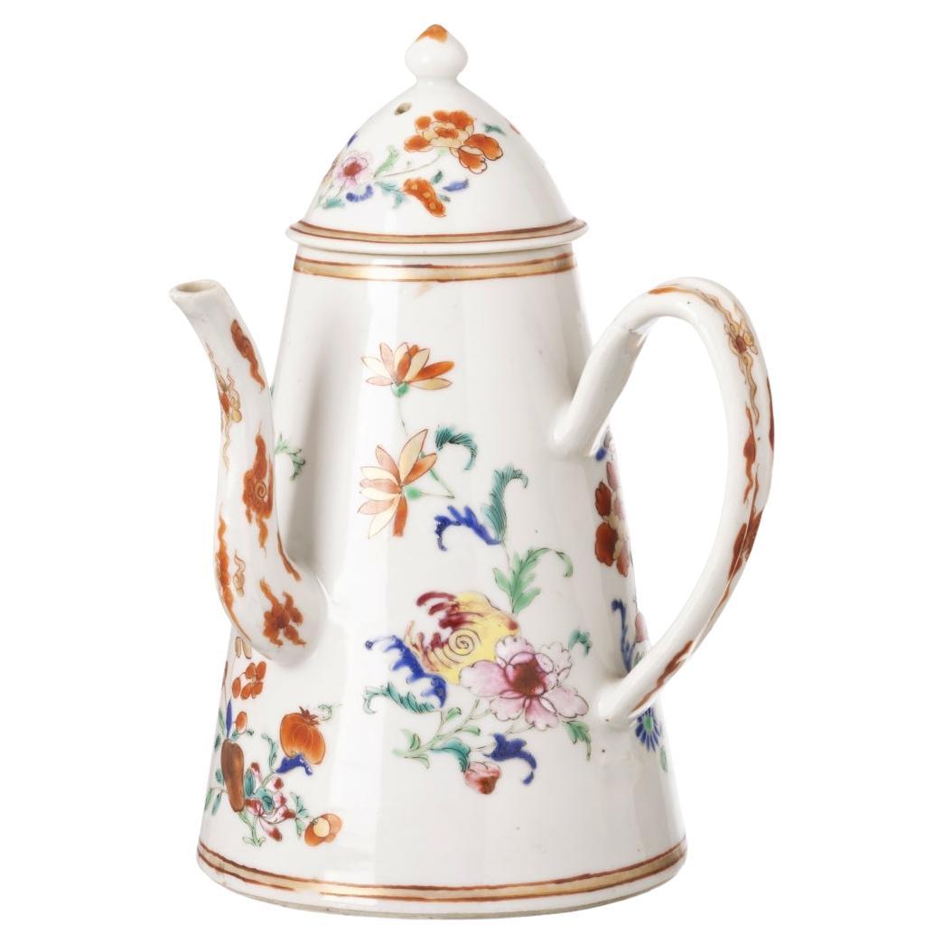 Porcelain Chocolate Pot from the East India Company, Qianlong Reign (1736-1795)