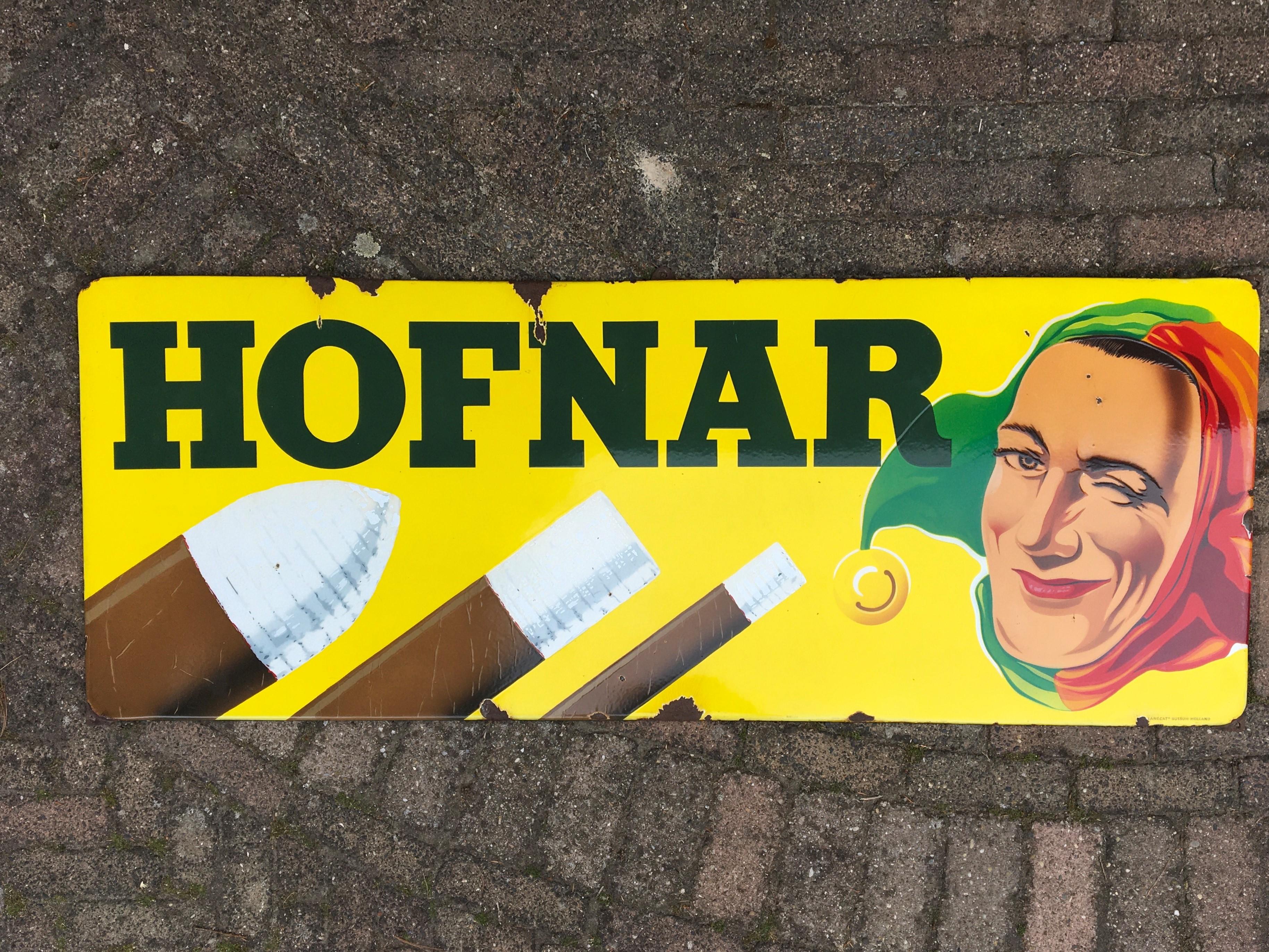 Porcelain Cigar Sign with Jester for Hofnar Cigars, The Netherlands, 1950s 8