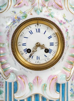 Orologio in porcellana, XIX secolo, periodo Napoleone III.